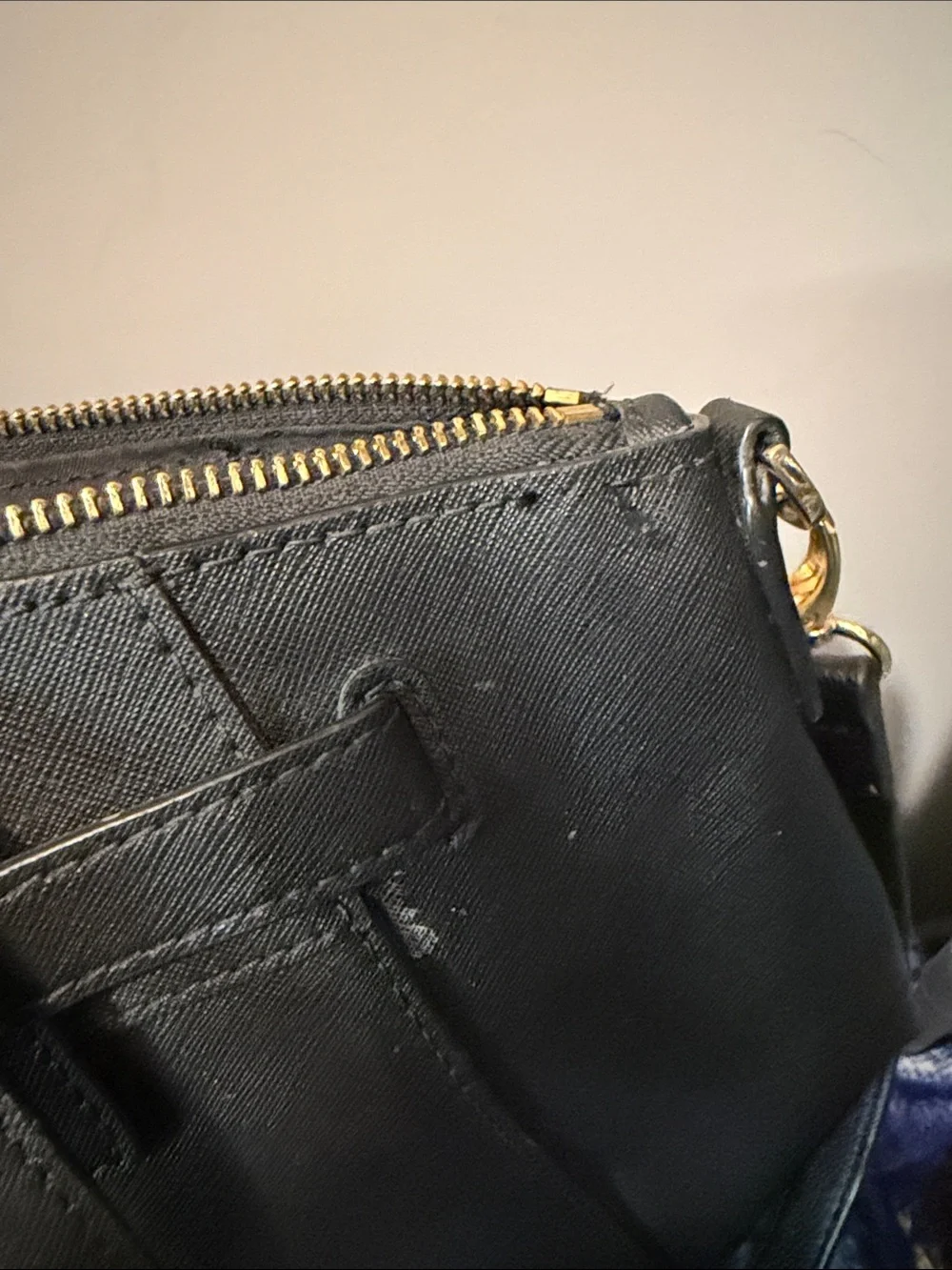 Michael Kors Black Leather Tote with Gold-Tone Lock - Picture 14 of 14